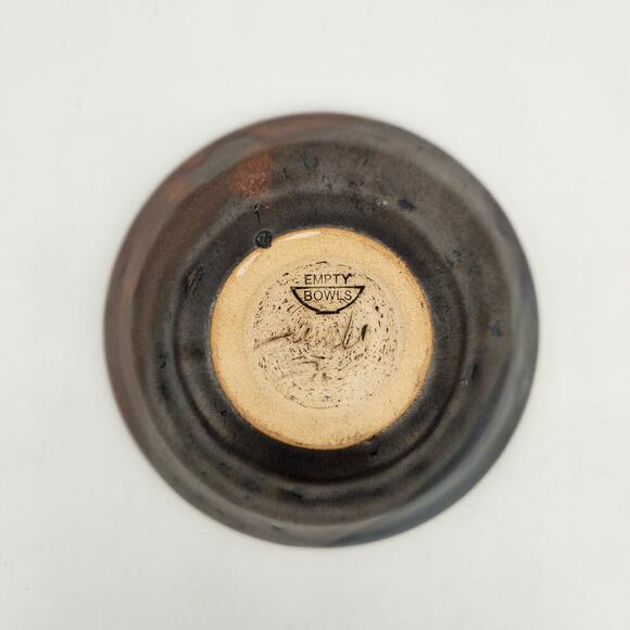 Small Dipped Glaze Bowl‎ Created For Empty Bowls Initiative Signed By Artist - Picture 7 of 8